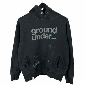 Mens Y2K Ground Under Underground Music Group Streetwear Hoodie Size S